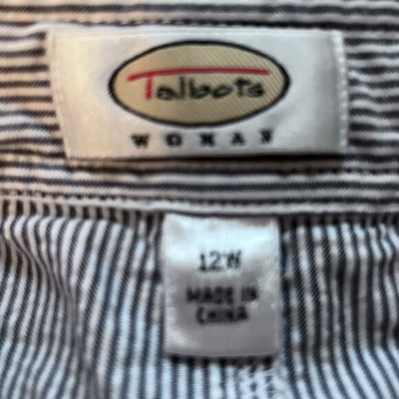 Talbots Woman Seersucker Skirt 12W Preppy Vacation Beachy Cruise Resort Summer - Picture 5 of 6